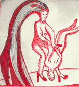 Louise Bourgeois. Untitled, plate 3 of 5, from the illustrated book, The Laws of Nature. 2000-2001