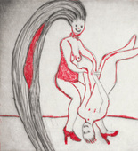 Louise Bourgeois. Untitled, plate 3 of 5, from the illustrated book, The Laws of Nature. 2000-2001