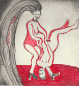 Louise Bourgeois. Untitled, plate 3 of 5, from the illustrated book, The Laws of Nature. 2000-2001