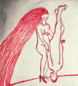 Louise Bourgeois. Untitled, plate 4 of 5, from the illustrated book, The Laws of Nature. 2000-2001