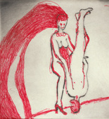 Louise Bourgeois. Untitled, plate 4 of 5, from the illustrated book, The Laws of Nature. 2000-2001