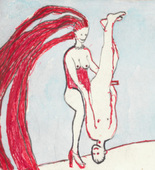 Louise Bourgeois. Untitled, plate 4 of 5, from the illustrated book, The Laws of Nature. 2000-2001
