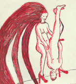 Louise Bourgeois. Untitled, plate 4 of 5, from the illustrated book, The Laws of Nature. 2000-2001
