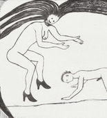 Louise Bourgeois. Untitled, plate 5 of 5, from the illustrated book, The Laws of Nature. 2000-2001