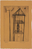 Louise Bourgeois. Plate 4 of 9, from the illustrated book, He Disappeared into Complete Silence. 1946-1947