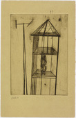 Louise Bourgeois. Plate 4 of 9, from the illustrated book, He Disappeared into Complete Silence. 1946-1947