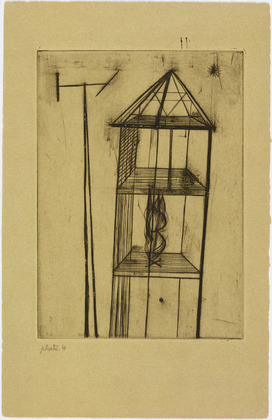 Louise Bourgeois. Plate 4 of 9, from the illustrated book, He Disappeared into Complete Silence. 1946-1947