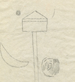 Louise Bourgeois. Untitled (Study for L'All&eacute;e Montante). c. 1947