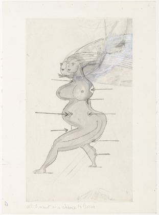 Louise Bourgeois. Sainte S&eacute;bastienne. 1990