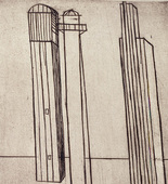 Louise Bourgeois. Plate 3 of 9, from the illustrated book, He Disappeared into Complete Silence, first edition (Example 2). 1947
