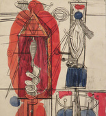 Louise Bourgeois. Plate 7 of 9, from the illustrated book, He Disappeared into Complete Silence. 1946-1947