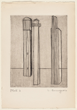 Louise Bourgeois. Plate 3 of 9, from the illustrated book, He Disappeared into Complete Silence, first edition (Example 3). 1947