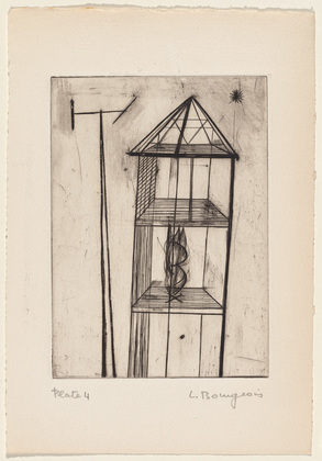 Louise Bourgeois. Plate 4 of 9, from the illustrated book, He Disappeared into Complete Silence, first edition (Example 3). 1947