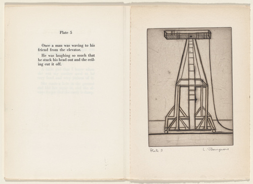 Louise Bourgeois. Plate 5 of 9, from the illustrated book, He Disappeared into Complete Silence, first edition (Example 3). 1947