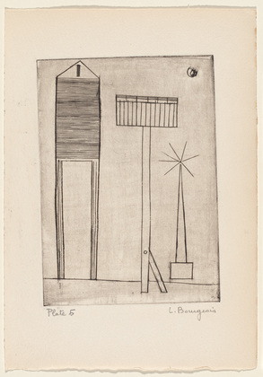 Louise Bourgeois. Plate 6 of 9, from the illustrated book, He Disappeared into Complete Silence, first edition (Example 3). 1947