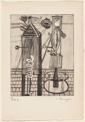 Louise Bourgeois. Plate 7 of 9, from the illustrated book, He Disappeared into Complete Silence, first edition (Example 3). 1947