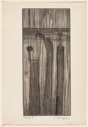 Louise Bourgeois. Plate 9 of 9, from the illustrated book, He Disappeared into Complete Silence, first edition (Example 3). 1947