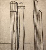 Louise Bourgeois. Plate 3 of 9, from the illustrated book, He Disappeared into Complete Silence, first edition (Example 4). 1947