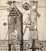 Louise Bourgeois. Plate 7 of 9, from the illustrated book, He Disappeared into Complete Silence, first edition (Example 4). 1947