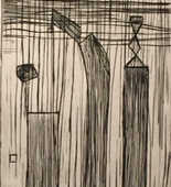 Louise Bourgeois. Plate 9 of 9, from the illustrated book, He Disappeared into Complete Silence, first edition (Example 4). 1947