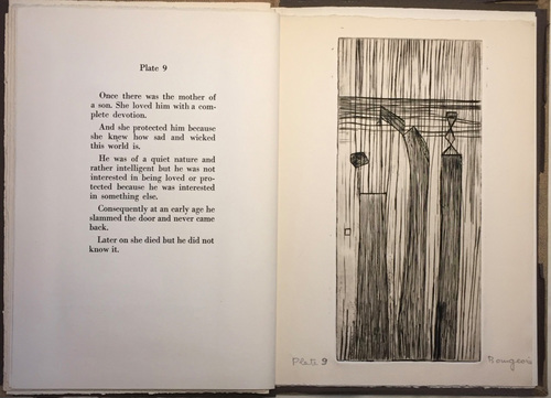 Louise Bourgeois. Plate 9 of 9, from the illustrated book, He Disappeared into Complete Silence, first edition (Example 4). 1947