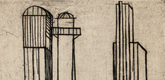 Louise Bourgeois. Plate 3 of 9, from the illustrated book, He Disappeared into Complete Silence, first edition (Example 5). 1947
