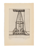 Louise Bourgeois. Plate 5 of 9, from the illustrated book, He Disappeared into Complete Silence, first edition (Example 5). 1947