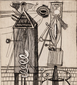Louise Bourgeois. Plate 7 of 9, from the illustrated book, He Disappeared into Complete Silence, first edition (Example 5). 1947