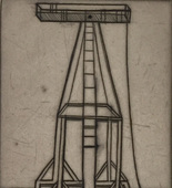 Louise Bourgeois. Plate 5 of 9, from the illustrated book, He Disappeared into Complete Silence, first edition (Example 6). 1947