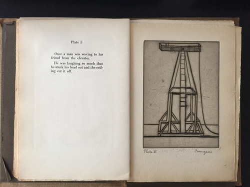Louise Bourgeois. Plate 5 of 9, from the illustrated book, He Disappeared into Complete Silence, first edition (Example 6). 1947