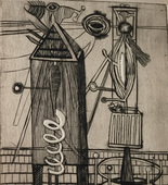 Louise Bourgeois. Plate 7 of 9, from the illustrated book, He Disappeared into Complete Silence, first edition (Example 6). 1947