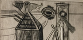Louise Bourgeois. Plate 7 of 9, from the illustrated book, He Disappeared into Complete Silence, first edition (Example 6). 1947