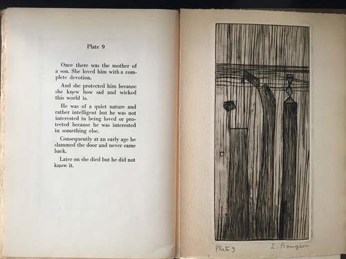 Louise Bourgeois. Plate 9 of 9, from the illustrated book, He Disappeared into Complete Silence, first edition (Example 6). 1947