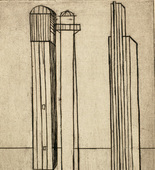 Louise Bourgeois. Plate 3 of 9, from the illustrated book, He Disappeared into Complete Silence, first edition (Example 7). 1947