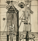 Louise Bourgeois. Plate 7 of 9, from the illustrated book, He Disappeared into Complete Silence, first edition (Example 7). 1947