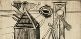 Louise Bourgeois. Plate 7 of 9, from the illustrated book, He Disappeared into Complete Silence, first edition (Example 7). 1947