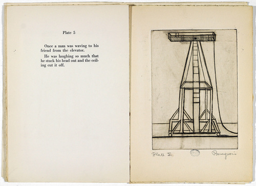 Louise Bourgeois. Plate 5 of 9, from the illustrated book, He Disappeared into Complete Silence, first edition (Example 8). 1947