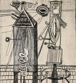 Louise Bourgeois. Plate 7 of 9, from the illustrated book, He Disappeared into Complete Silence, first edition (Example 8). 1947