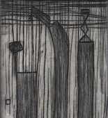 Louise Bourgeois. Plate 9 of 9, from the illustrated book, He Disappeared into Complete Silence, first edition (Example 8). 1947