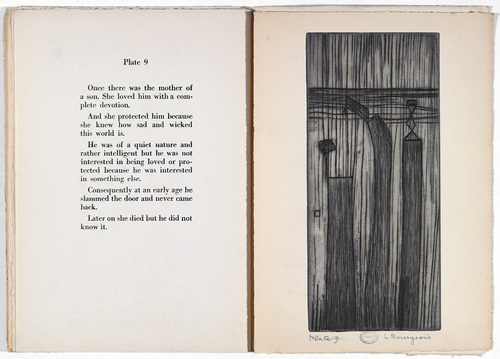 Louise Bourgeois. Plate 9 of 9, from the illustrated book, He Disappeared into Complete Silence, first edition (Example 8). 1947