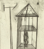 Louise Bourgeois. Plate 4 of 9, from the illustrated book, He Disappeared into Complete Silence, first edition (Example 9). 1947
