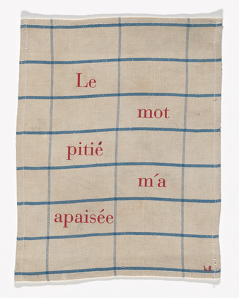 Louise Bourgeois. Le Mot Piti&eacute; M'a Apais&eacute;e. 2002
