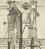 Louise Bourgeois. Plate 7 of 9, from the illustrated book, He Disappeared into Complete Silence, first edition (Example 9). 1947