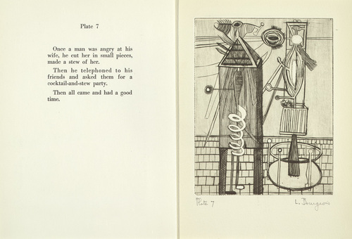 Louise Bourgeois. Plate 7 of 9, from the illustrated book, He Disappeared into Complete Silence, first edition (Example 9). 1947