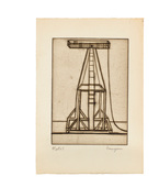 Louise Bourgeois. Plate 5 of 9, from the illustrated book, He Disappeared into Complete Silence, first edition (Example 10). 1947