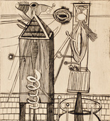 Louise Bourgeois. Plate 7 of 9, from the illustrated book, He Disappeared into Complete Silence, first edition (Example 10). 1947