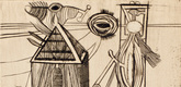Louise Bourgeois. Plate 7 of 9, from the illustrated book, He Disappeared into Complete Silence, first edition (Example 10). 1947