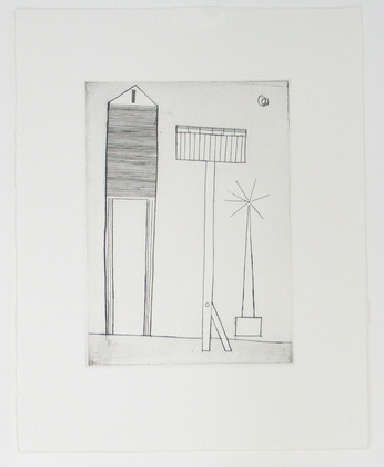 Louise Bourgeois. Plate 6 of 11, from the illustrated book, He Disappeared into Complete Silence, second edition. 1995