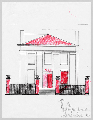 Louise Bourgeois. The Rectory (recto) (Study for The Rectory). 2003