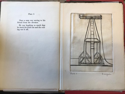 Louise Bourgeois. Plate 5 of 9, from the illustrated book, He Disappeared into Complete Silence, first edition (Example 11). 1947